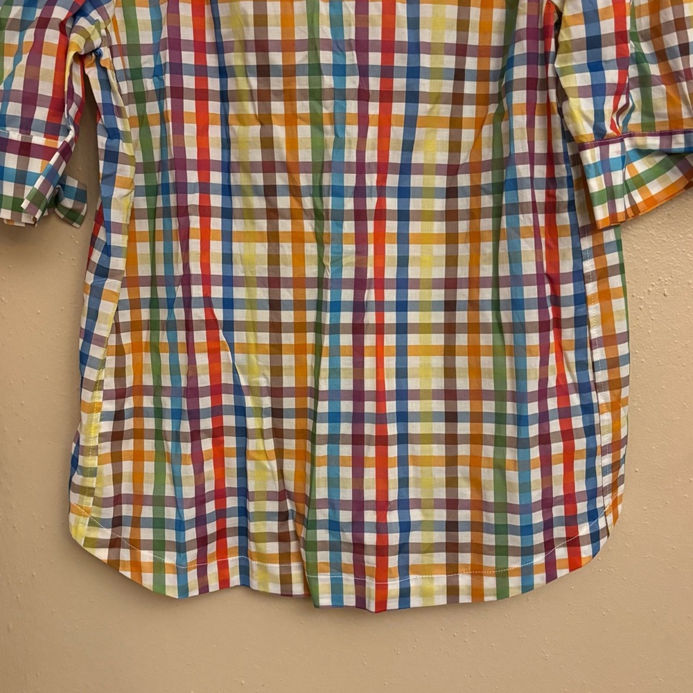 LaRoque Colorful Multi-Check Button-Up Shirt - Picture 10 of 11